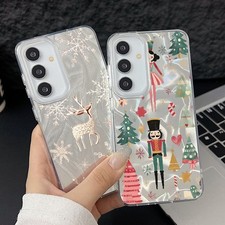 Custodia per Samsung S25 S24 S23 Ultra A55 A35 A16 A17 A56 A15 A25 Natale Xmas