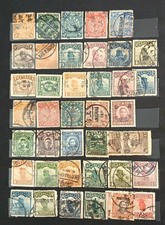 FRANCOBOLLI CINA IMPERIALE DRAGO AVVOLTOLATO GIUNCHI 1900 ETC. RARI PAGINA ALBUM