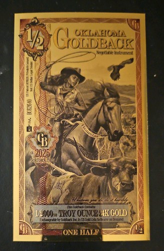 Oklahoma half goldback - oklahoma,