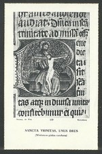 Estampa antigua de la Santissima Trinidad andachtsbild santino holy card santini