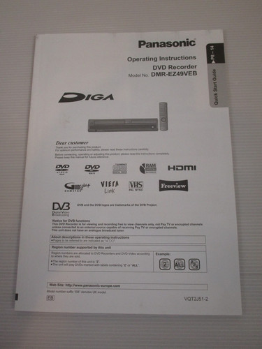 Panasonic dmr ez49veb - panasonic, lettore