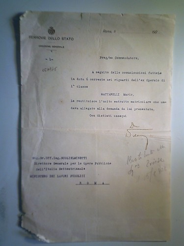 Lettera ferrovie dello stato - lettera, "ferrovie