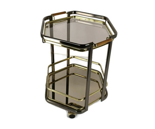 Vintage glass sextagon bar - vintage,