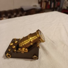 ULTRA RARE CLOCK CANNON NEGMAR 17 RUBIS ANTI CHOCK raro orologio cannone ottone 