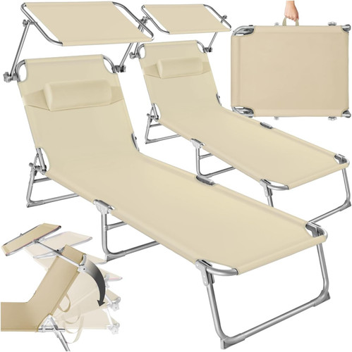 Set lettino pieghevole - 2x,