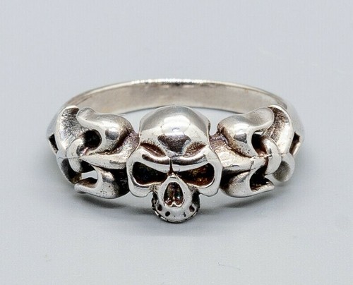 Fleur lys anello teschio - lys,