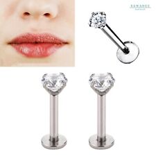 Piercing Labbra Brillantino Tondo Labret  Acciaio Chirurgico Tragus Helix  
