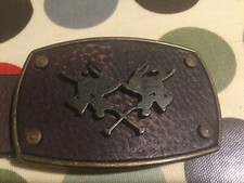 Cintura in pelle marrone fatta