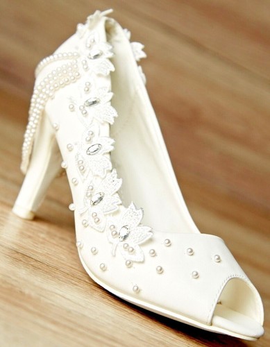 Scarpe sposa bianche pizzo - bianche,