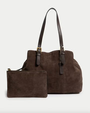 Borsa tote nuova in camoscio