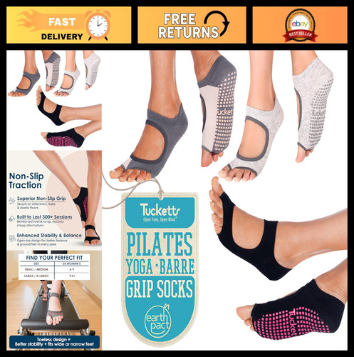 Toeless pilates socks - pilates, with