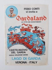 1978 Gardaland Volantino Dépliant Febo Conti Lago Di Garda Verona Giostra UFO