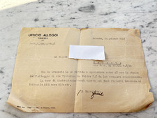 UFFICIO ALLOGGI INTIMIDAZIONE  SGOMBERO TRIBUNALE ALLEATO  TRIESTE 1947