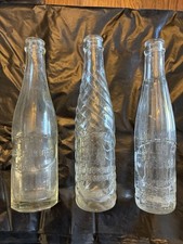 3 bottiglie antiche di gassosa da collezione
