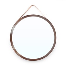 Teak Frame Round Mirror, 1960s