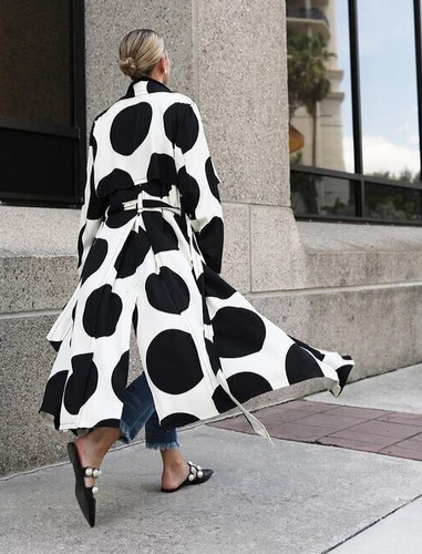Zara trench bianco pois con - zara,