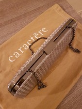  Borsa donna cerimonia CARACTÈRE raso grigio/ argento