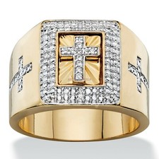 Anello Design Croce In Argento