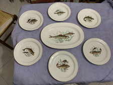 RICHARD GINORI sublime  servizio piatti pesce con bordi in oro pari al nuovo