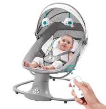 Sdraietta dondolo neonato elettrica culla con bluetooth e telecomando musica
