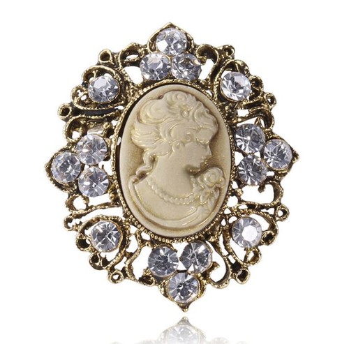 Spilla gioiello cammeo busto