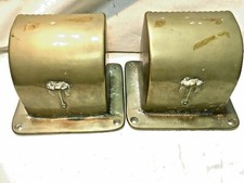 ANTICA COPPIA PORTA ROTOLO CARTA O LAMPADA BRONZO VINTAGE  RARO OTTONE YACHT