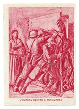 REGGIMENTALI CARTOLINA POSTALE PER LE FORZE ARMATE EUROPA CONTRO VIAGGIATA