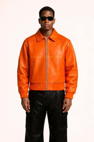 Giacca varsity arancione vera - giacca,