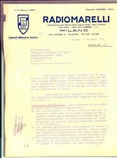 1937 MILANO RADIOMARELLI Preventivo centralino amplificatore ILLUSTRATO 12 pp.
