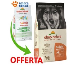 Almo Nature Dog Holistic Large 12 Kg - Agnello e Riso - Crocchette per cani