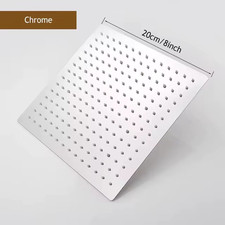 8 "10" 12 "Nero Argento Oro Acciaio Inossidabile Soffione Doccia a Cascata Ad Al