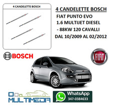 4 CANDELETTE BOSCH FIAT PUNTO