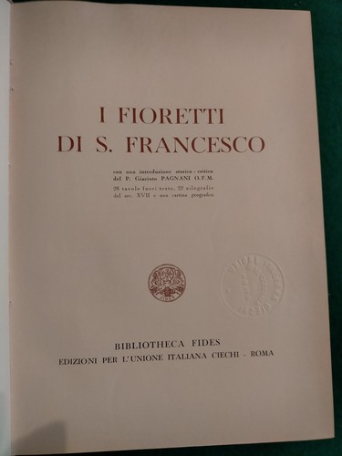 Antico libro fioretti di - i,