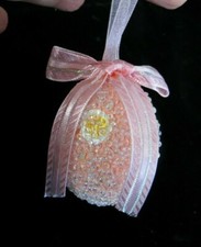 Easter Ornament -- Beaded Pink
