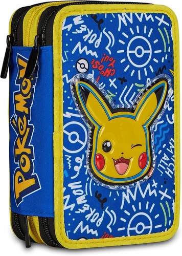 Astuccio scuola triple pokemon - scuola,