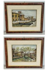 COPPIA ANTICO DIPINTO OLIO