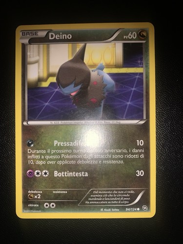 Carta pokemon deino stirpe dei - pokemon,
