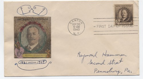 1940 cachet fdc 10ct frederic - 1940,