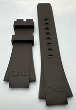 Iwc cinturino originale A29237 nuovo gomma marrone mm26,5x16 Aquatimer 124x79mm
