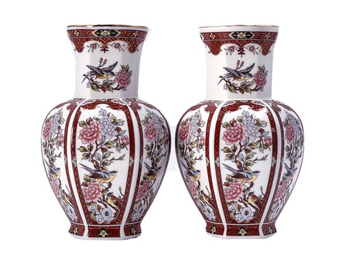 Vintage vaso porcellana con - 2x,