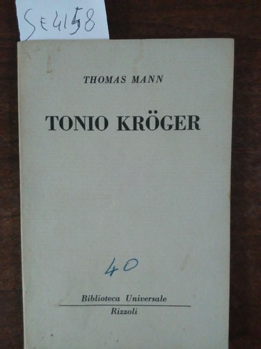 Tonio kroger thomas mann - kroger,