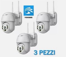 3X TELECAMERA IP CAM PTZ WIFI Camera Dome WIRELESS Esterno SPEED ZOOM YOOSEE