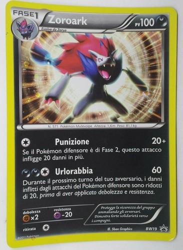 Zoroark bw19 carta gigante - carta,