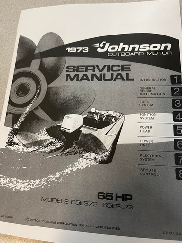 1973 johnson manuale officina - 1973,