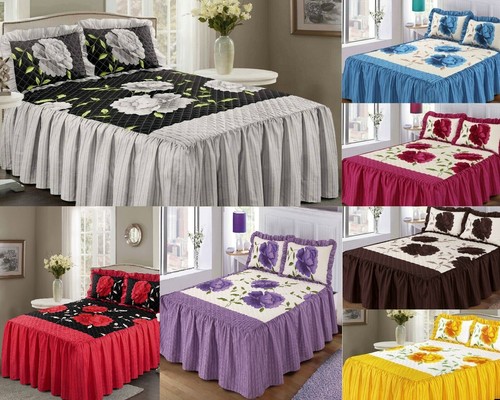 Set copriletto floreale con