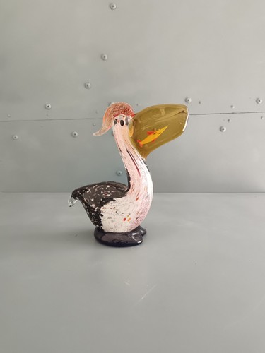 Pellicano vetro artistico - pellicano, in