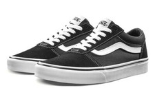 Scarpe Vans Ward scamosciate tela uomo taglia 9,5 nero-bianco VN0A36EMC4R