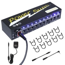 Alimentatore Per Pedali Effetto Chitarra 10 Uscite Isolate 9V 12V 18V