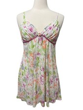 Abito lingerie babydoll chiffon etichetta rosa Oscar de la Renta romantico chamise