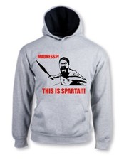 FELPA THIS IS SPARTA MADNESS 300 LEONIDA FILM CON CAPPUCCIO